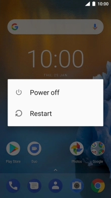 Press Power off. Press Power off.