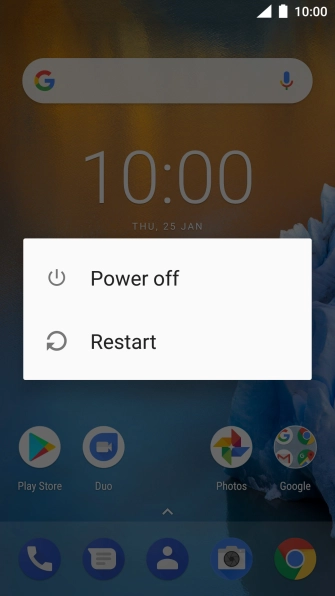 Press Power off. Press Power off.