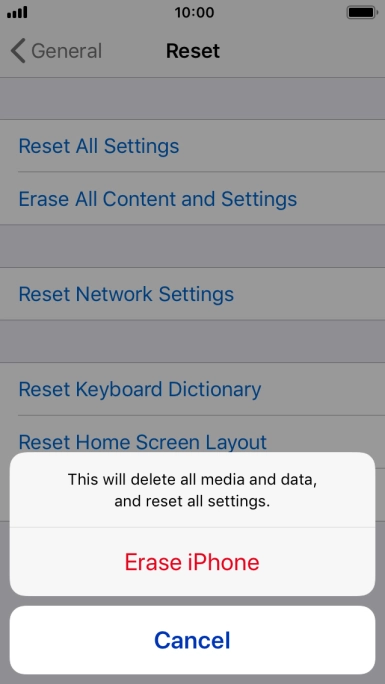 Press Erase iPhone. Press Erase iPhone.