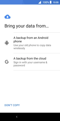 Press the required setting and follow the instructions on the screen to transfer the content from the other phone and finish the activation of your phone. Press the required setting and follow the instructions on the screen to transfer the content from the other phone and finish the activation of your phone.