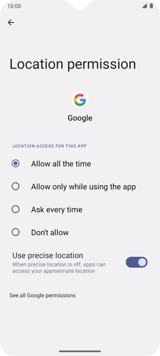 Press the required setting to turn the function on or off. Press the required setting to turn the function on or off.