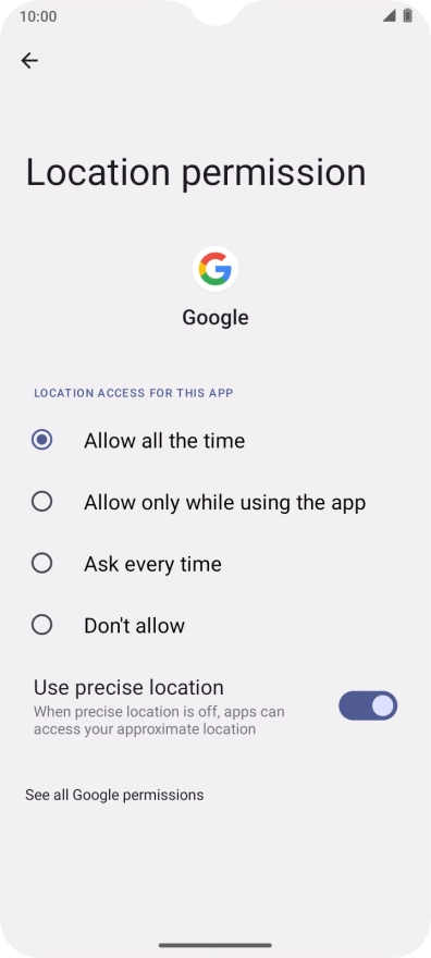 Press the required setting to turn the function on or off. Press the required setting to turn the function on or off.