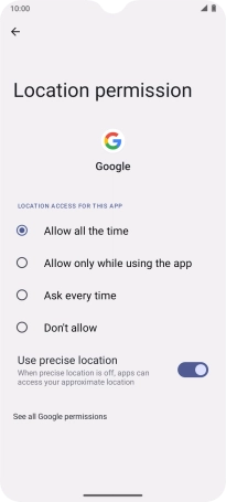 Press the required setting to turn the function on or off. Press the required setting to turn the function on or off.