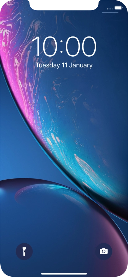Slide your finger upwards starting from the bottom of the screen. Slide your finger upwards starting from the bottom of the screen.
