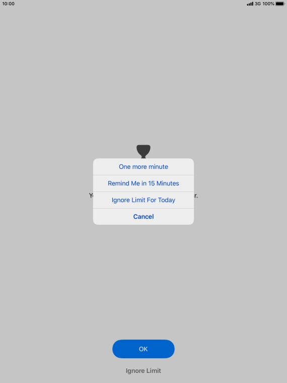 Press the required setting. Press the required setting.