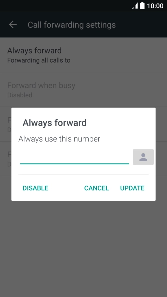 Press DISABLE.