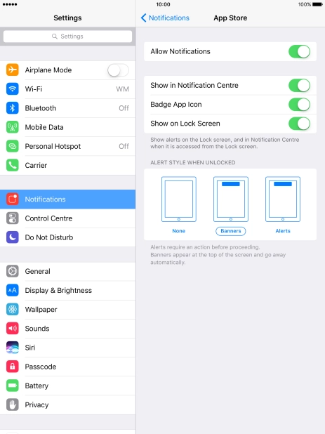 Press the indicator next to Press the indicator next to