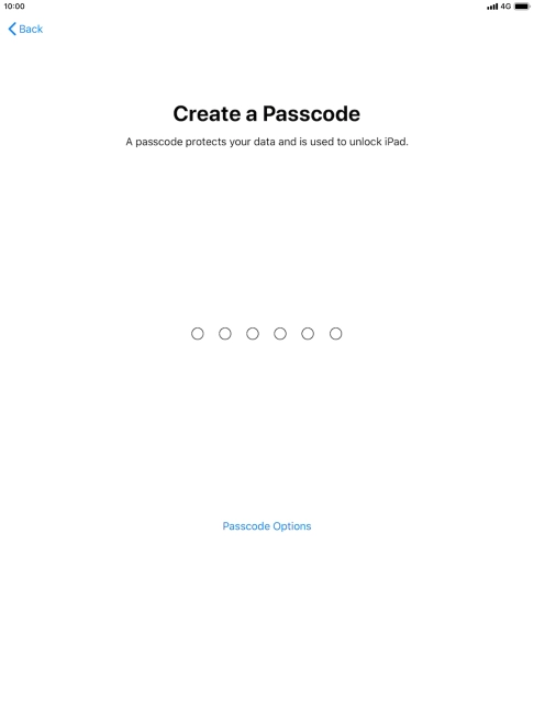 Press Passcode Options. Press Passcode Options.