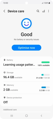 Press Battery.