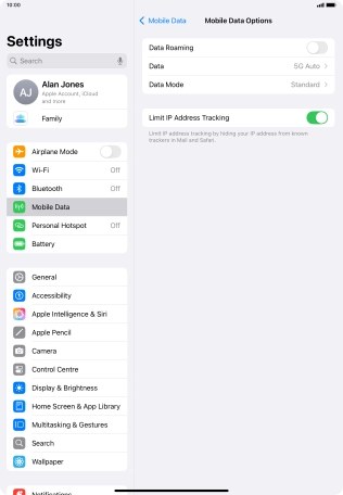 Press Data Mode.