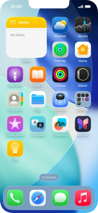 If you're using a Widget Stack: slide up or down on the stack to select the required widget.