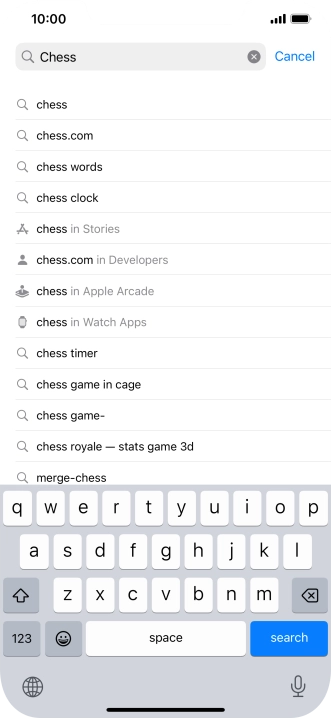 Press search.