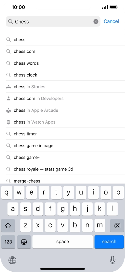 Press search.