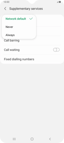 Press Always to turn on caller identification. Press Always to turn on caller identification.