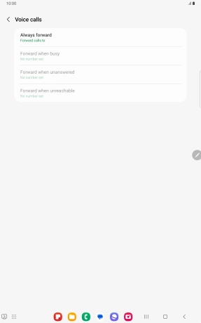 Press the required divert type. Press the required divert type.