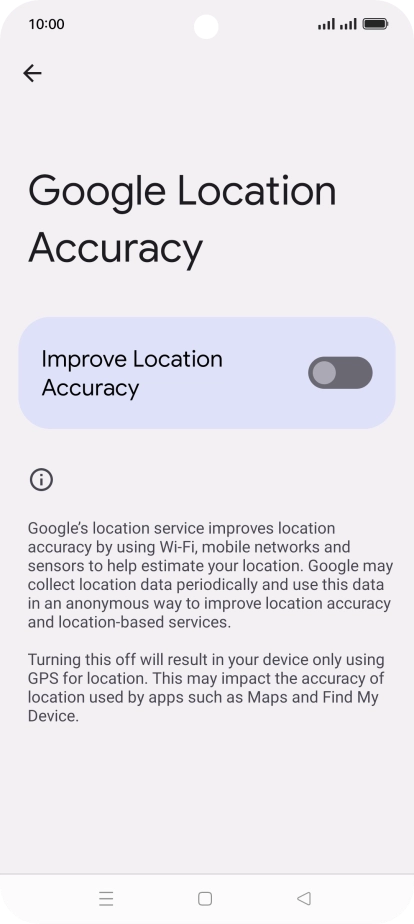 If you press the indicator next to 