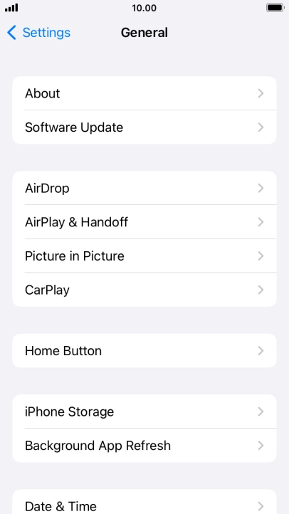 Press Software Update. If a new software version is available, it's displayed. Follow the instructions on the screen to update the phone software.