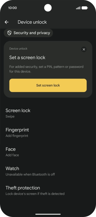Press Fingerprint.