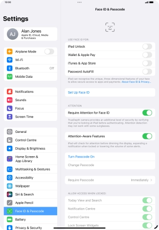 Press Set Up Face ID. Press Set Up Face ID.
