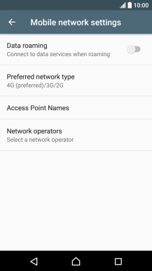 Press Preferred network type.