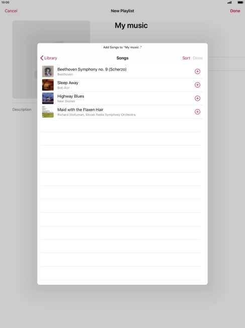 Go to the required category and press the required audio file.