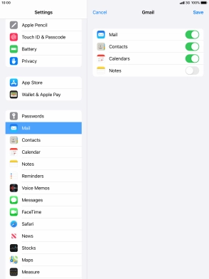 If this screen is displayed, you email account has been recognised and set up automatically. Follow the instructions on the screen to key in more information and finish setting up your tablet.