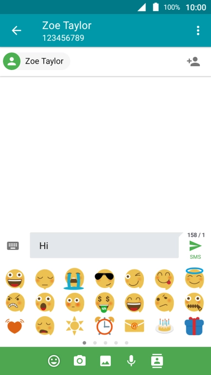 Press the picture icon. Press the picture icon.