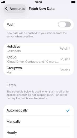 If you turn off the function, press the required setting. If you turn off the function, press the required setting.