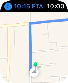 Turn the Digital Crown to zoom in or out on the map. Turn the Digital Crown to zoom in or out on the map.