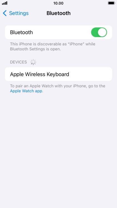 Press the required Bluetooth device and follow the instructions on the screen to pair the device with your phone.