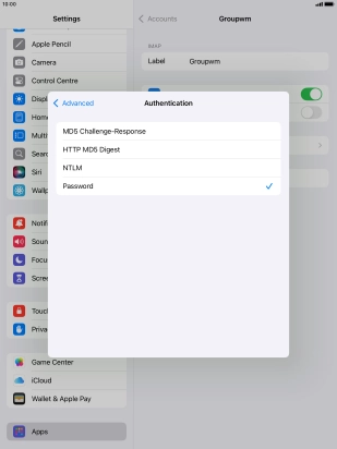 Press Password.