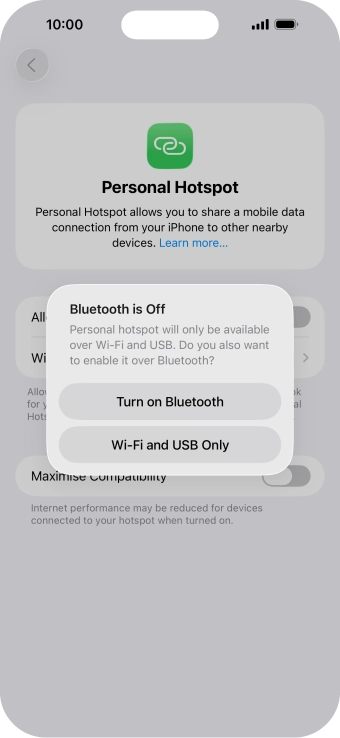 If Wi-Fi is turned on, press Wi-Fi and USB Only. If Wi-Fi is turned on, press Wi-Fi and USB Only.
