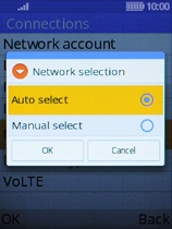 If you want to select a network automatically, select Auto select.