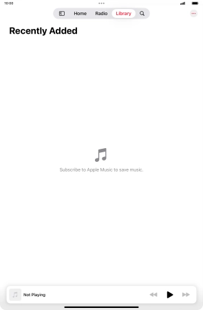 Press the iPad icon. Press the iPad icon.