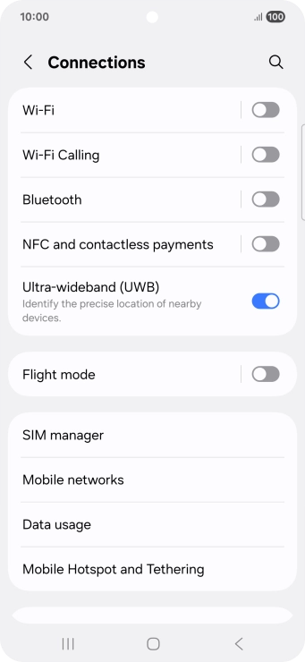 Press Mobile networks.