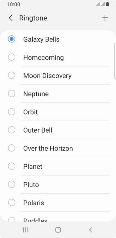 Press the add ring tone icon. Press the add ring tone icon.