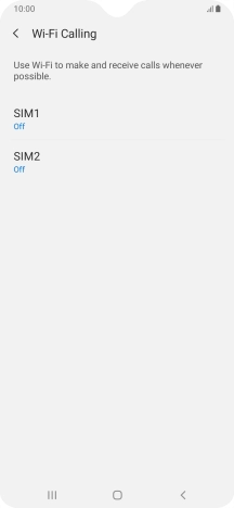 Press the name of the SIM.