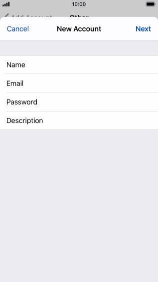 Press Description and key in the required name.