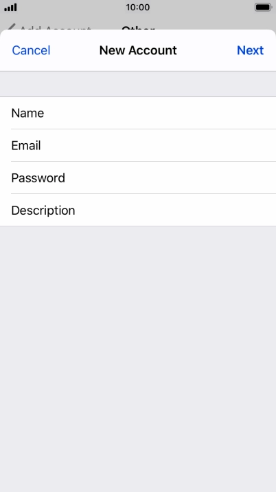 Press Description and key in the required name.