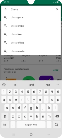 Key in the name or subject of the required app and press the search icon. Key in the name or subject of the required app and press the search icon.