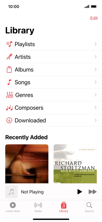 Press Playlists.