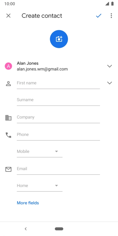 Press the address book drop down list.