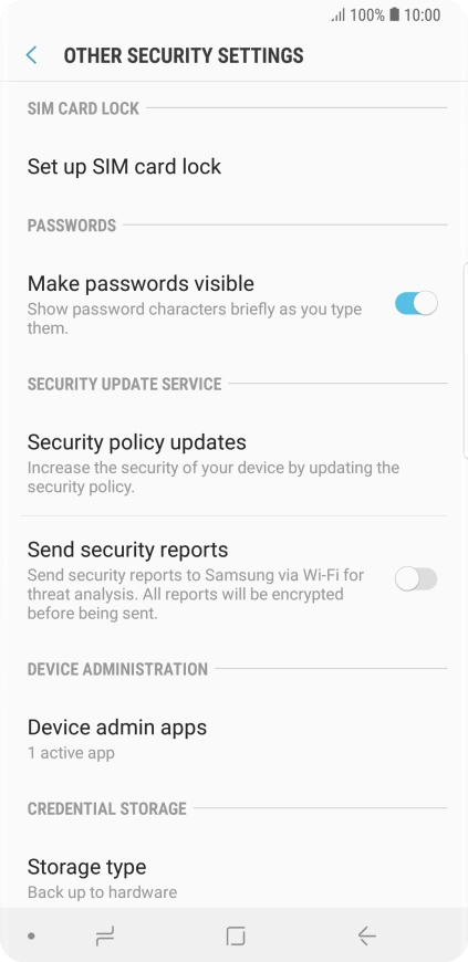 Press Set up SIM card lock. Press Set up SIM card lock.