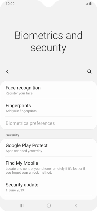 Press Fingerprints.