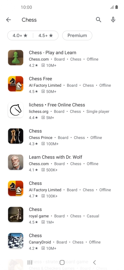 Press the required app. Press the required app.