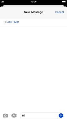 Press the send icon. Press the send icon.