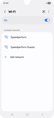 Press the required Wi-Fi network.