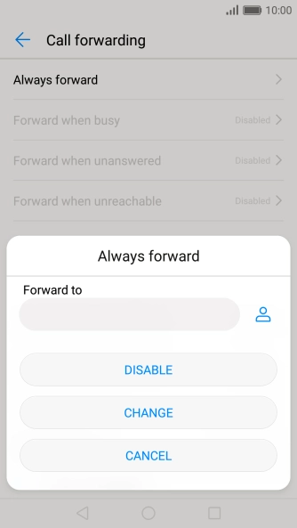 Press DISABLE.