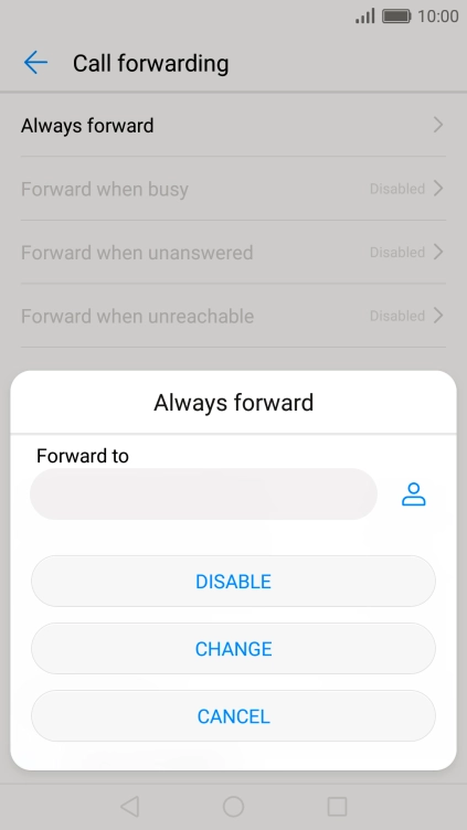 Press DISABLE.