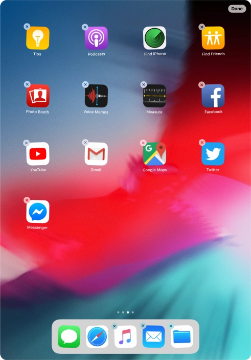 Press the delete icon. Press the delete icon.